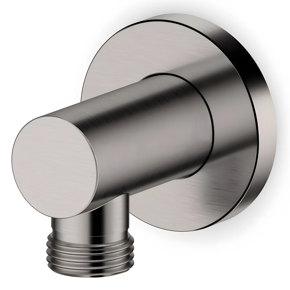 Coude d'alimentation douchette en inox brossé