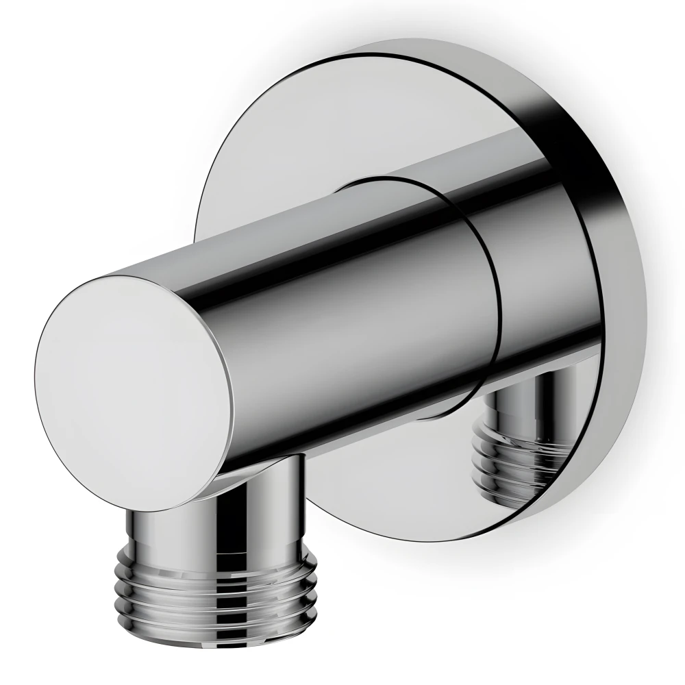 Coude d'alimentation douchette en laiton chromé