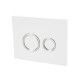 Plaque de commande double chasse HOOP Blanc pour bâti-support WIRQUIN