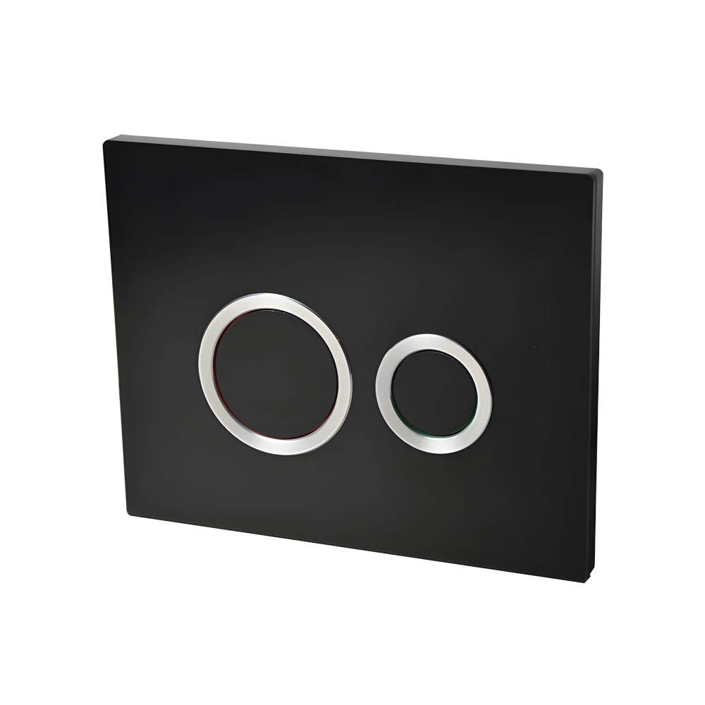 Plaque de commande double chasse HOOP Noir Mat pour bâti-support WIRQUIN