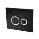 Plaque de commande double chasse HOOP Noir Mat pour bâti-support WIRQUIN