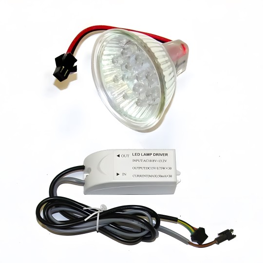 Ampoule chromo tournante et boitier pilote 4 fils