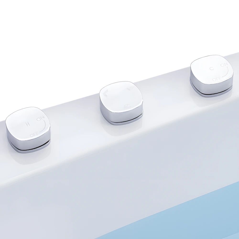 Robinetterie 3 éléments en laiton chromé haute qualité