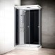 Cabine douche hydromassage SILVER rectangulaire avec accès en angle | Version gauche avec vitres noires