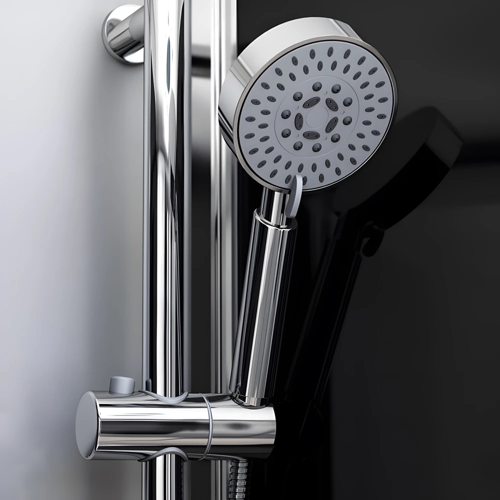 Douchette multifonctions avec support ajustable en hauteur et inclinaison