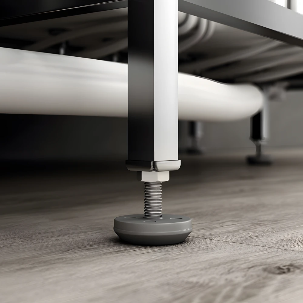 Chassis intégral en acier inoxydable avec pieds réglables