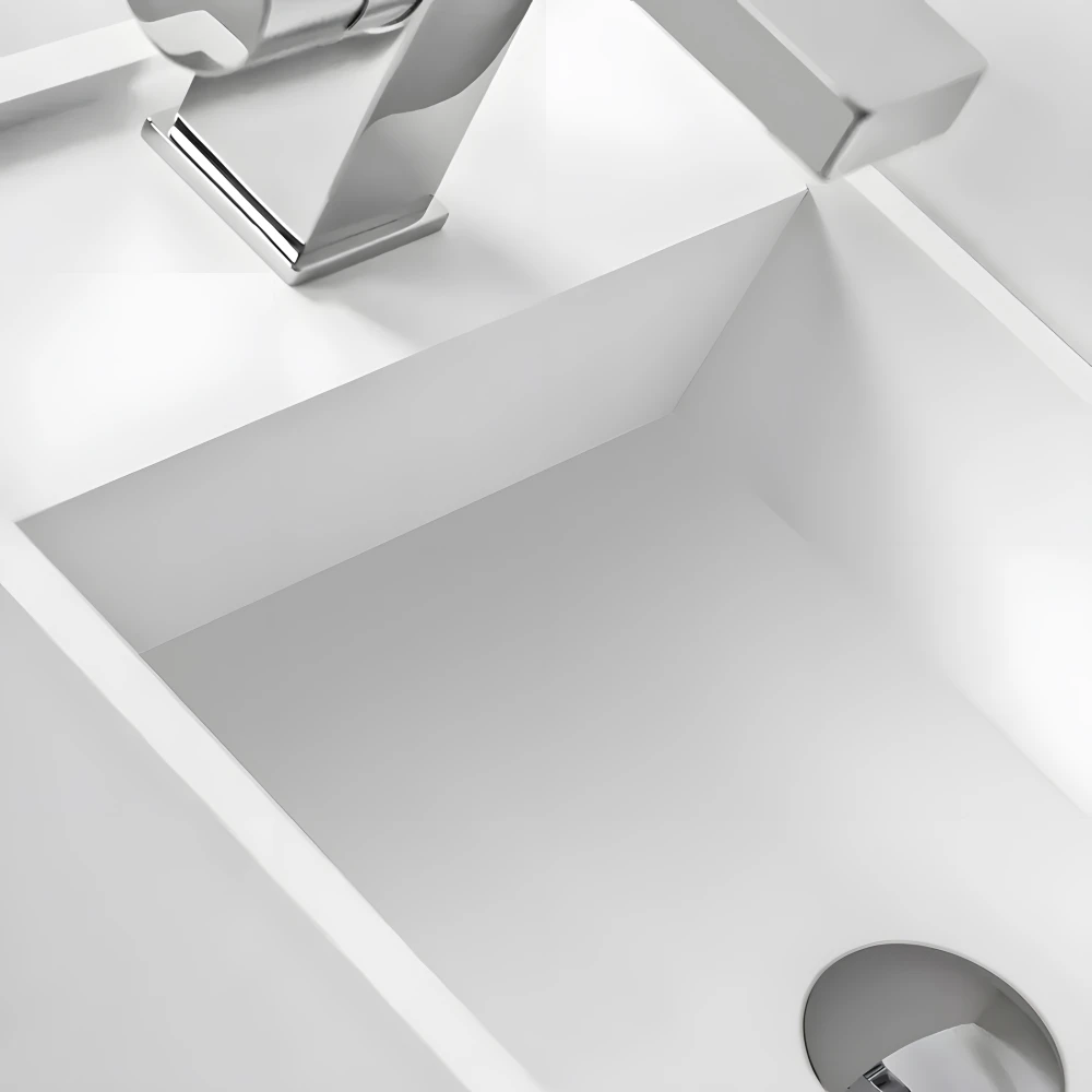 Lave-mains suspendu EASY 40 DROITE en Solid Surface