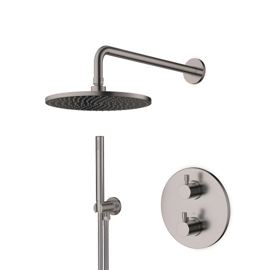 Pack douche encastré thermostatique inox brossé LOOP 9