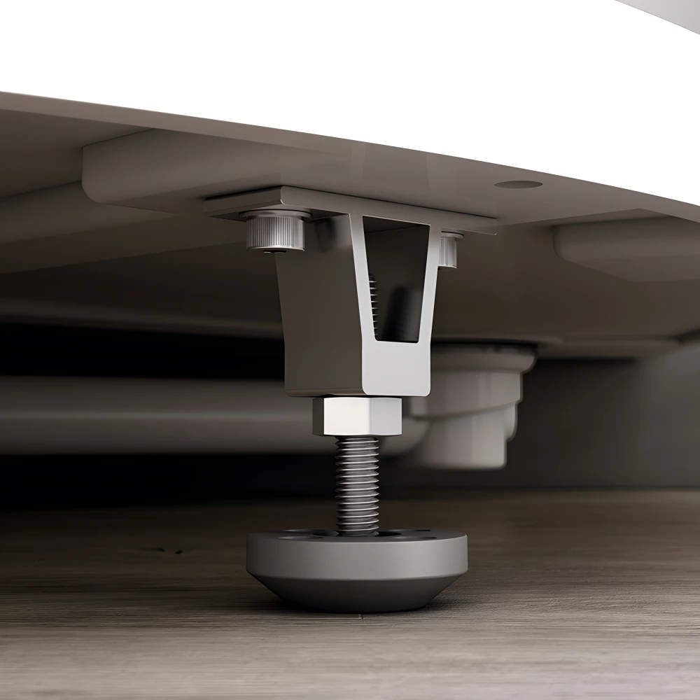 Pieds réglables et système de vidange simple à raccorder