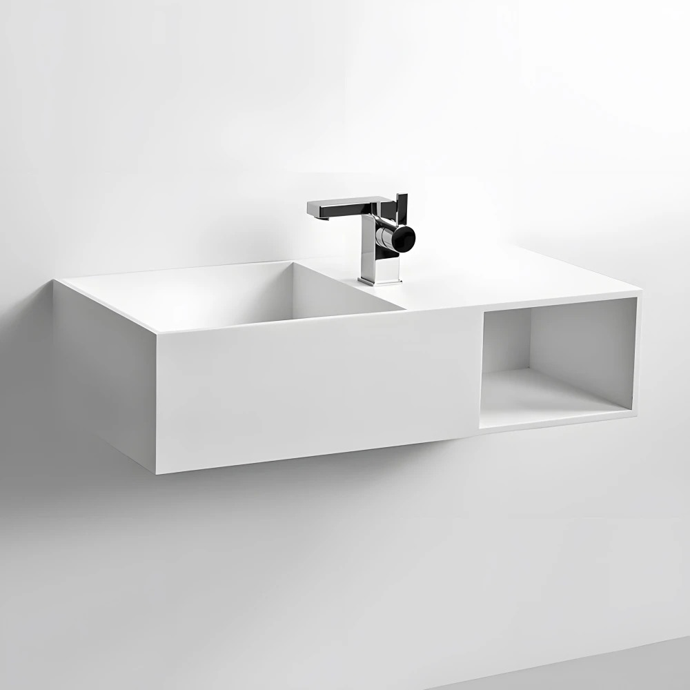 Matériau minéral massif agréable et chaud au toucher (finition matte)