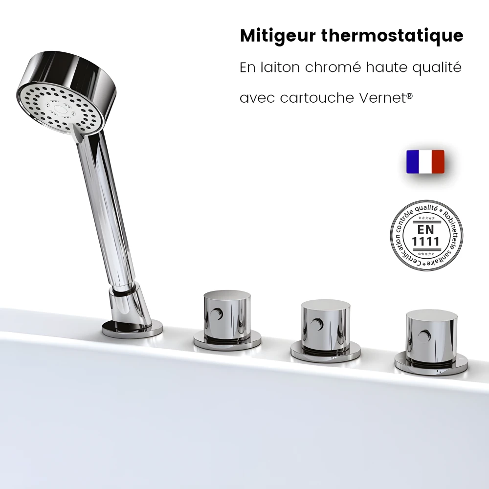 Robinetterie thermostatique en laiton chromé haute qualité