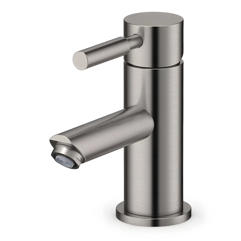 Robinet mitigeur métal brossé pour lavabo