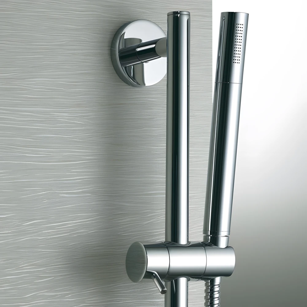 Douchette et barre avec support ajustable