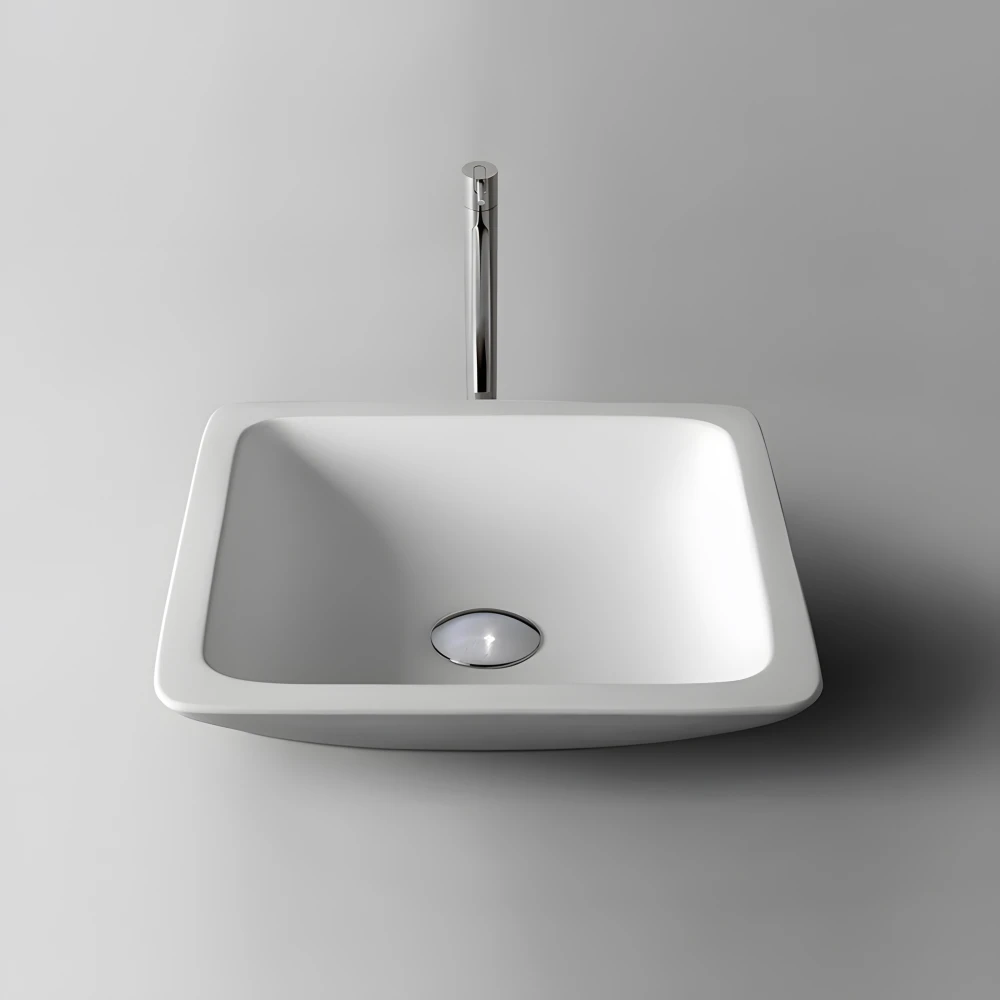 Vasque carrée LAKE 42 en Solid Surface