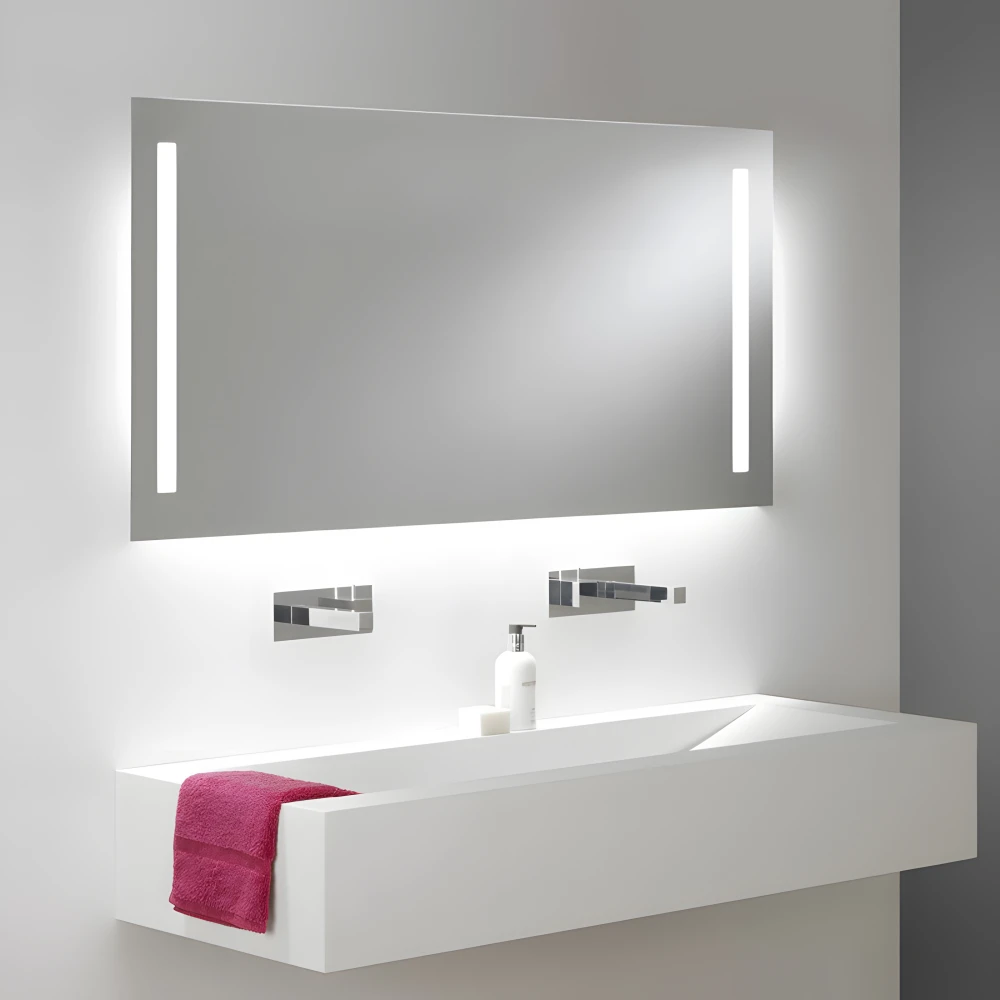 Miroir salle de bain VISIO 150x75 cm avec rétroéclairage LED et prises électriques