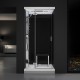 Cabine douche hammam URBAN 100x100cm (version gauche) avec verres noirs sur 3 côtés