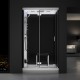 Cabine douche hammam URBAN 120x90cm (version gauche) avec verres noirs sur 3 côtés