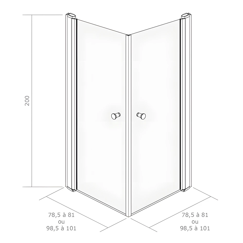 Dimensions et plages d'ajustement