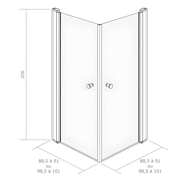 Dimensions et plages d'ajustement